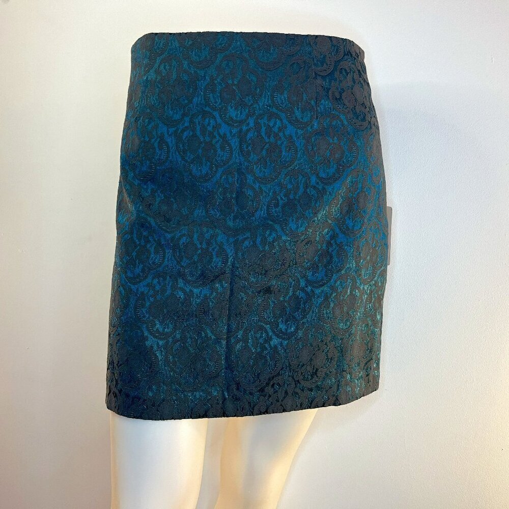 FOREVER 21 Women's Teal/Black Contemporary Skirt - Size Large - NWT